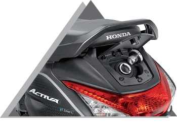 3-Step Adjustable Rear SuspensionThis special edition Activa comes with black chrome highlights, both on the front and on the logo carved on the side panels, projecting the premium essence of the scooter.