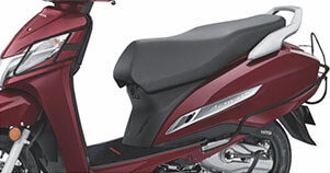 3-Step Adjustable Rear SuspensionThis special edition Activa comes with black chrome highlights, both on the front and on the logo carved on the side panels, projecting the premium essence of the scooter.
