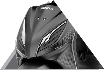 3-Step Adjustable Rear SuspensionThis special edition Activa comes with black chrome highlights, both on the front and on the logo carved on the side panels, projecting the premium essence of the scooter.