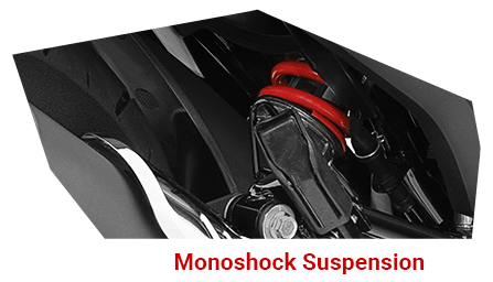 3-Step Adjustable Rear SuspensionThis special edition Activa comes with black chrome highlights, both on the front and on the logo carved on the side panels, projecting the premium essence of the scooter.