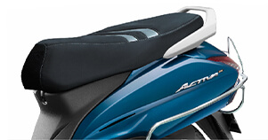 3-Step Adjustable Rear SuspensionThis special edition Activa comes with black chrome highlights, both on the front and on the logo carved on the side panels, projecting the premium essence of the scooter.